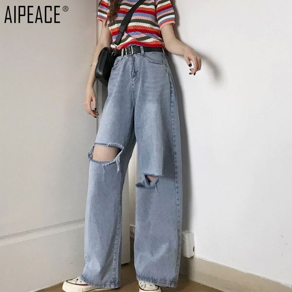 aipeace summer women cowboy pants women fashion casual pure color hole do old little feet pants lady tall waist slim loose jeans, Blue
aipeace summer women cowboy pants women fashion casual pure color hole do old little feet pants lady tall waist slim loose jeans, Blue