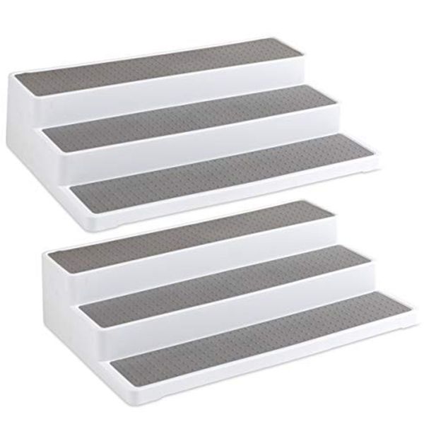 3-layer stepping rack 2 pack - modern design waterproof and non-slip rack kitchen storage box for sideboards or counter
3-layer stepping rack 2 pack - modern design waterproof and non-slip rack kitchen storage box for sideboards or counter