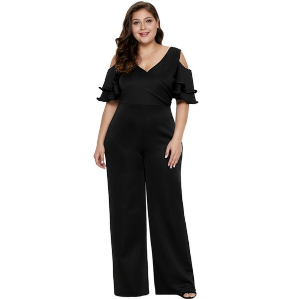 summer jumpsuit women deep v-neck off cold shoulder ruffles short sleeve plus size casual overalls solid straight 2019 new, Black;white
summer jumpsuit women deep v-neck off cold shoulder ruffles short sleeve plus size casual overalls solid straight 2019 new, Black;white