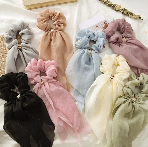large bowknot silk satin scrunchie bow strong elastic hair accessories silk band long scarf stretch hair band, Slivery;white
large bowknot silk satin scrunchie bow strong elastic hair accessories silk band long scarf stretch hair band, Slivery;white