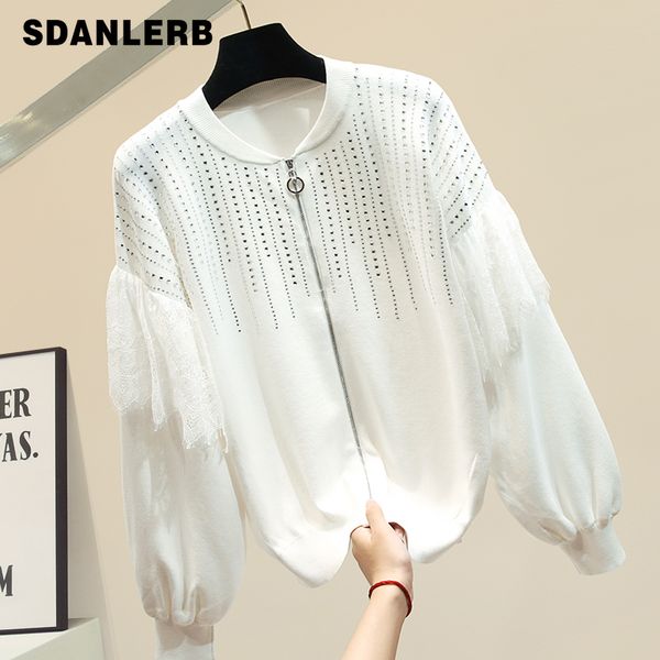 women cardiagn autumn and winter 2019 drill thickened knitted sweater cardigan women loose outwears lace sweater coat, White
women cardiagn autumn and winter 2019 drill thickened knitted sweater cardigan women loose outwears lace sweater coat, White