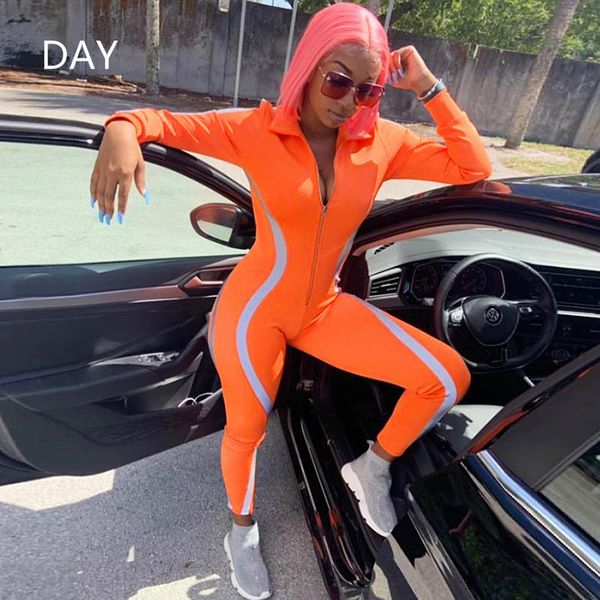 women jumpsuits fashion reflective stitching tight tracksuit full length women's running sports rompers 3 color, Black;white
women jumpsuits fashion reflective stitching tight tracksuit full length women's running sports rompers 3 color, Black;white