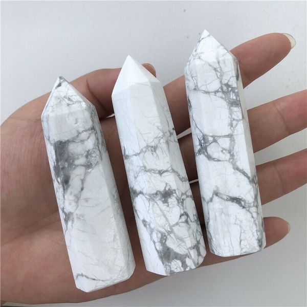 1pc 80-90mm natural white turquoise stone crystal point wand obelisk polished healing natural stones and minerals
1pc 80-90mm natural white turquoise stone crystal point wand obelisk polished healing natural stones and minerals