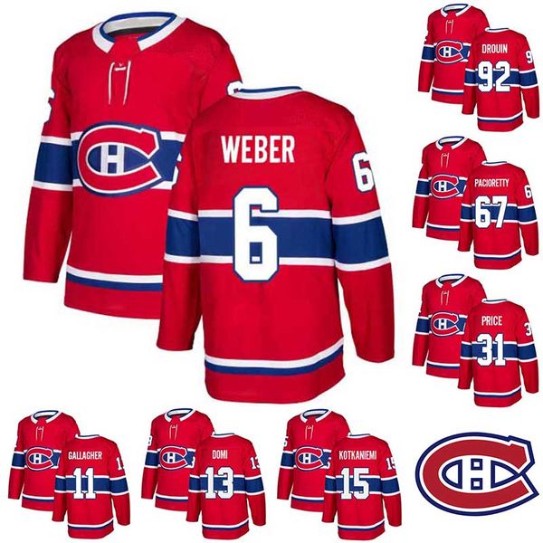 Montreal 6 Weber Jersey Canadiens 11 Gallagher 13 Domi 15 Kotkaniemi 31 Price 67 Pacioretty 92 Drouin Mens Stitched Jersey
Montreal 6 Weber Jersey Canadiens 11 Gallagher 13 Domi 15 Kotkaniemi 31 Price 67 Pacioretty 92 Drouin Mens Stitched Jersey