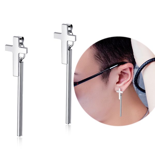 vintage men cross shape piercing earrings ear cuff stainless steel ear stud eardrop religion jewelry fashion accessories birthday gift, Golden;silver
vintage men cross shape piercing earrings ear cuff stainless steel ear stud eardrop religion jewelry fashion accessories birthday gift, Golden;silver
