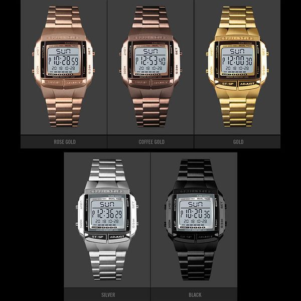 men electronic watch waterproof backlight led digital sport wristwatch kqs8, Slivery;brown
men electronic watch waterproof backlight led digital sport wristwatch kqs8, Slivery;brown