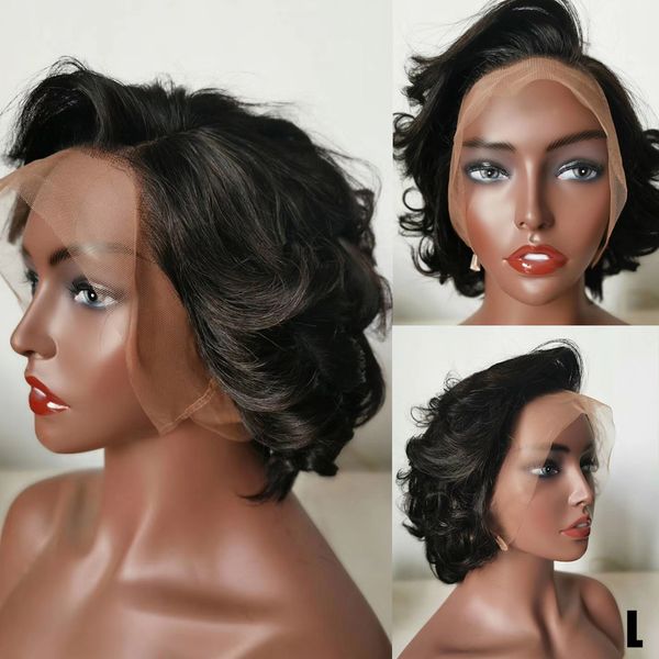 pixie bob wigs pre plucked full lace human hair wigs for black women brazilian virgin short curly lace front wig with baby hair, Black;brown
pixie bob wigs pre plucked full lace human hair wigs for black women brazilian virgin short curly lace front wig with baby hair, Black;brown
