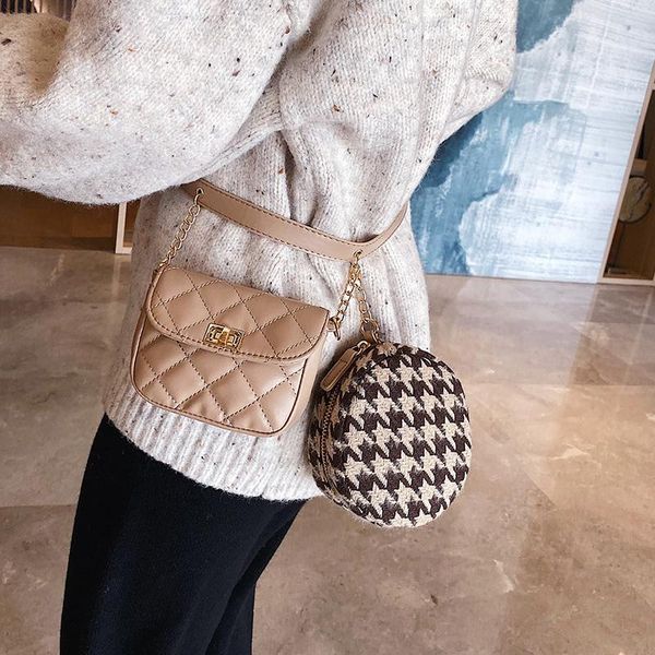double space quilted waist pack luxury designer fanny pack small women waist bag phone pouch punk belt bag purse sac a main femm