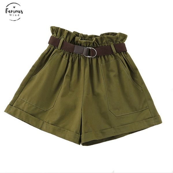 army green shorts 2019 summer shorts high waist wide leg bottoms korean fashion streetwear solid color, White;black
army green shorts 2019 summer shorts high waist wide leg bottoms korean fashion streetwear solid color, White;black