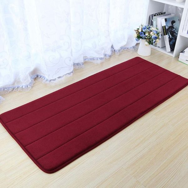 

40*120cm coral fleece memory foam carpet non-slip water absorption area rug floor mat bathroom kitchen doormat home supplies