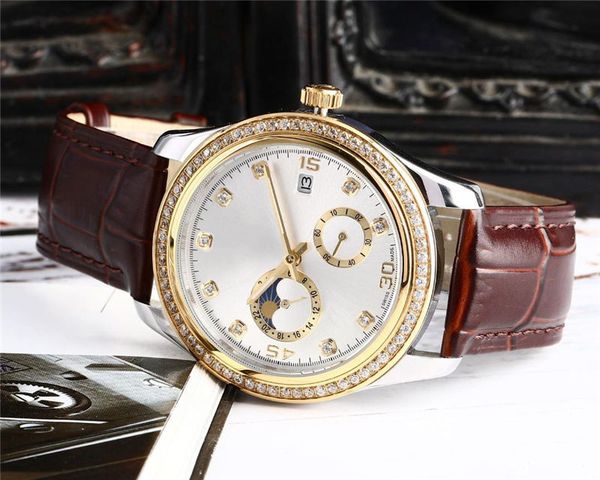 mens designer watches 4-pin diamond luxury watch diatona 40mm automatic mechanical wristwatches leather strap orologio di luss, Slivery;brown
mens designer watches 4-pin diamond luxury watch diatona 40mm automatic mechanical wristwatches leather strap orologio di luss, Slivery;brown