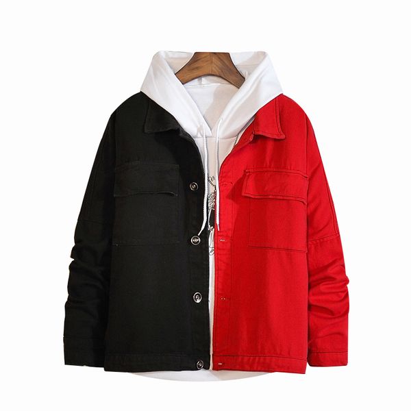fashion nice voguedenim jacket for men spliced jeans jacket homme letters streetwear denim men coat, Black;brown
fashion nice voguedenim jacket for men spliced jeans jacket homme letters streetwear denim men coat, Black;brown