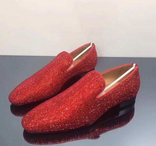 luxurious designer wedding party dress spikes red bottom loafers shoes men's shiny mocassin business casual oxford walking shoes, Black
luxurious designer wedding party dress spikes red bottom loafers shoes men's shiny mocassin business casual oxford walking shoes, Black