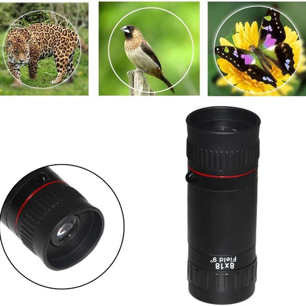 

super high power monocular telescope 8x18 portable hd optics bak4 low light level night vision watching telescope