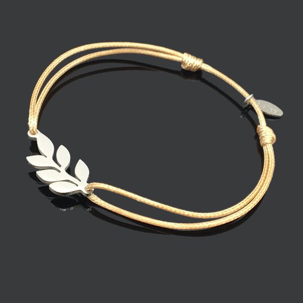 peace leaf stainless steel charm cord bracelet tree leaf stainless steel pendant adjustable string bracelet, Golden;silver
peace leaf stainless steel charm cord bracelet tree leaf stainless steel pendant adjustable string bracelet, Golden;silver