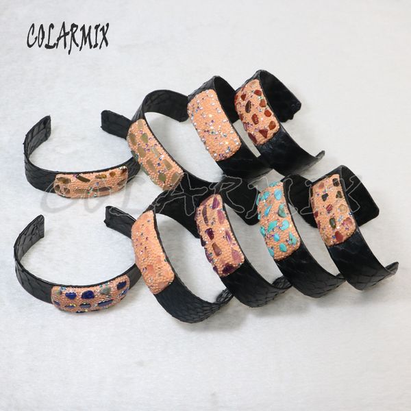5 pieces black snakeskin bangle adjustable bangles mix stone paved champagne color cuff bangles jewelry for women 8067
5 pieces black snakeskin bangle adjustable bangles mix stone paved champagne color cuff bangles jewelry for women 8067