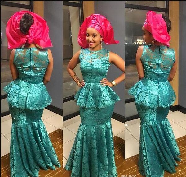 aso ebi 2019 prom dresses crwe long sheer neckline lace mermaid evening dress peplum back zipper lace cocktail party gowns floor length, Black;red
aso ebi 2019 prom dresses crwe long sheer neckline lace mermaid evening dress peplum back zipper lace cocktail party gowns floor length, Black;red