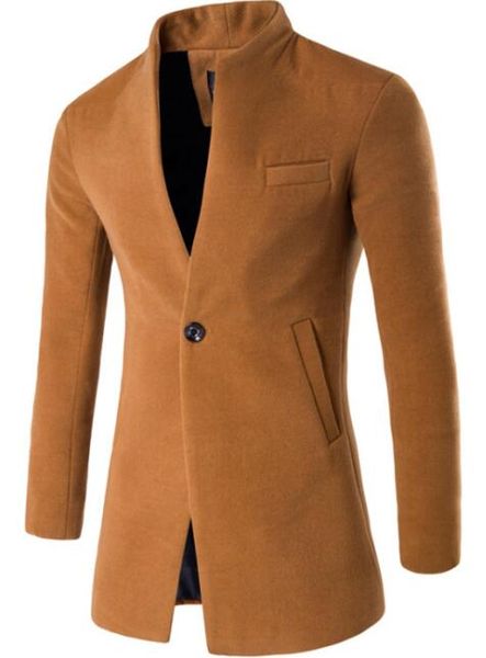 male long woolen trench jacket 2019 new men's small stand collar fashion windbreaker men's woolen coat long slim sleeve cardigan, Black
male long woolen trench jacket 2019 new men's small stand collar fashion windbreaker men's woolen coat long slim sleeve cardigan, Black