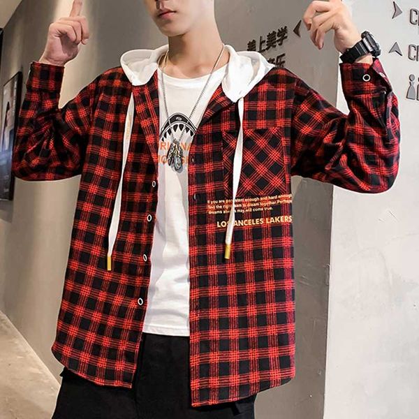 brin wolf hip hop streetwear casual plaid shirt men long sleeve cotton 2020 loose with hooded, White;black
brin wolf hip hop streetwear casual plaid shirt men long sleeve cotton 2020 loose with hooded, White;black