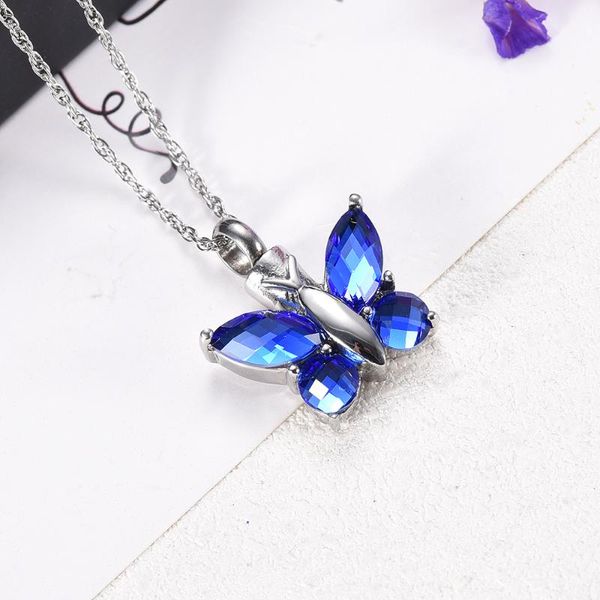 x057 pet cremation jewelry - urn ashes holder for animal women gift butterfly necklace hold loved pet's ashes keepsake, Silver
x057 pet cremation jewelry - urn ashes holder for animal women gift butterfly necklace hold loved pet's ashes keepsake, Silver