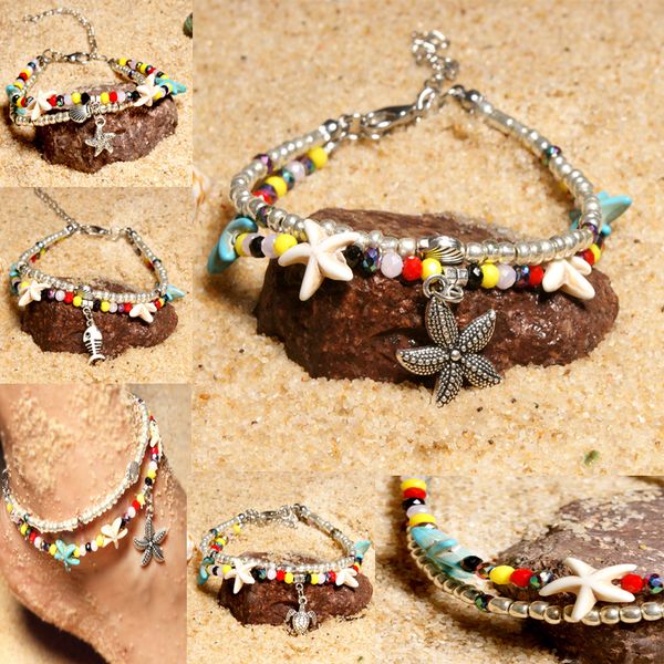 new style bracelets starfish retro anklets hand chain anklet bracelet for girls hands beach conch turtle jewelry dhl m127y
new style bracelets starfish retro anklets hand chain anklet bracelet for girls hands beach conch turtle jewelry dhl m127y