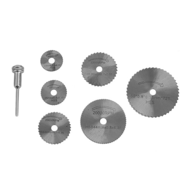 7pcs/set high speed steel hss circular saw blade rotary tool cutting discs for wood cutting mandrel cutoff metal cutter 6 blades
7pcs/set high speed steel hss circular saw blade rotary tool cutting discs for wood cutting mandrel cutoff metal cutter 6 blades