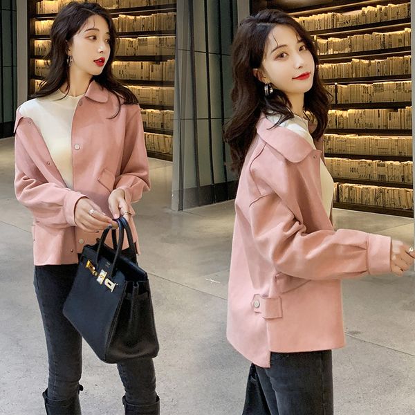 2020 new korean version of the wild coat female spring and autumn windbreaker short section fashion loose jacket tide, Tan;black
2020 new korean version of the wild coat female spring and autumn windbreaker short section fashion loose jacket tide, Tan;black