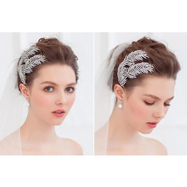 fashion summer leaves silver rhinestone hair comb women bridal hair jewelry wedding headdress taira show party hair accessories, Golden;white 
fashion summer leaves silver rhinestone hair comb women bridal hair jewelry wedding headdress taira show party hair accessories, Golden;white