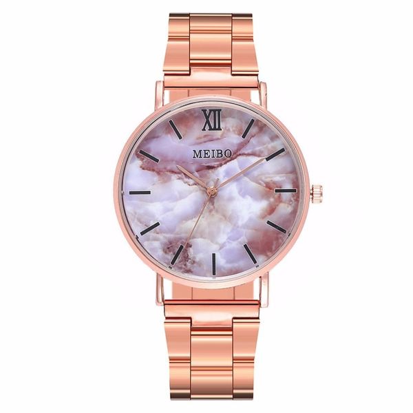 fashion women rose gold stainless steel marble watches casual luxury quartz watches meibo clock, Slivery;brown
fashion women rose gold stainless steel marble watches casual luxury quartz watches meibo clock, Slivery;brown