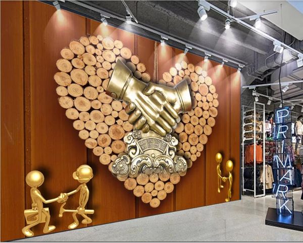 3d room wallpaper custom p mural 3d wooden board background integrity copper handshake heart shaped tooling art canvas pictures
3d room wallpaper custom p mural 3d wooden board background integrity copper handshake heart shaped tooling art canvas pictures