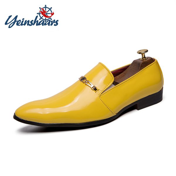 YEINSHAARS Yellow Black Mens Business Dress Shoes Genuine Leather Pointed Toe Mens Wedding Shoes
YEINSHAARS Yellow Black Mens Business Dress Shoes Genuine Leather Pointed Toe Mens Wedding Shoes