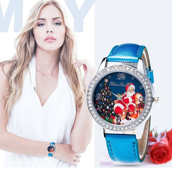 fashion ladies girls watches round dial leather strap santa claus printed quartz watches gifts for christmas j55, Slivery;brown
fashion ladies girls watches round dial leather strap santa claus printed quartz watches gifts for christmas j55, Slivery;brown