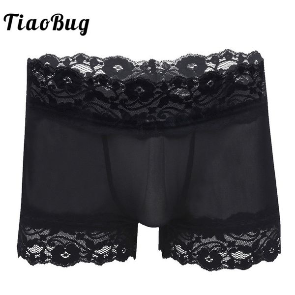 tiaobug men floral lace open butt boxer briefs sissy panties lingerie gay transparent underwear see-through underpants, Black;white
tiaobug men floral lace open butt boxer briefs sissy panties lingerie gay transparent underwear see-through underpants, Black;white