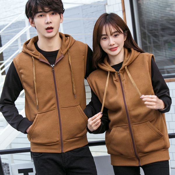 2019 hooded cardigan couple' sweatshirt vest coat tide male wai mao kuan solid color l hooded vest, White;black
2019 hooded cardigan couple' sweatshirt vest coat tide male wai mao kuan solid color l hooded vest, White;black