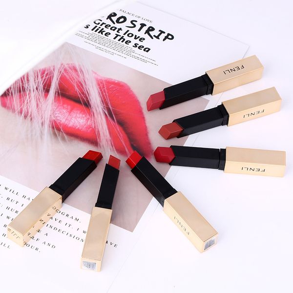 Moisturizing Non-stick Cup Waterproof Long-lasting Easy To Color Small Gold Lipstick Diamond Tube Matte Lipstick