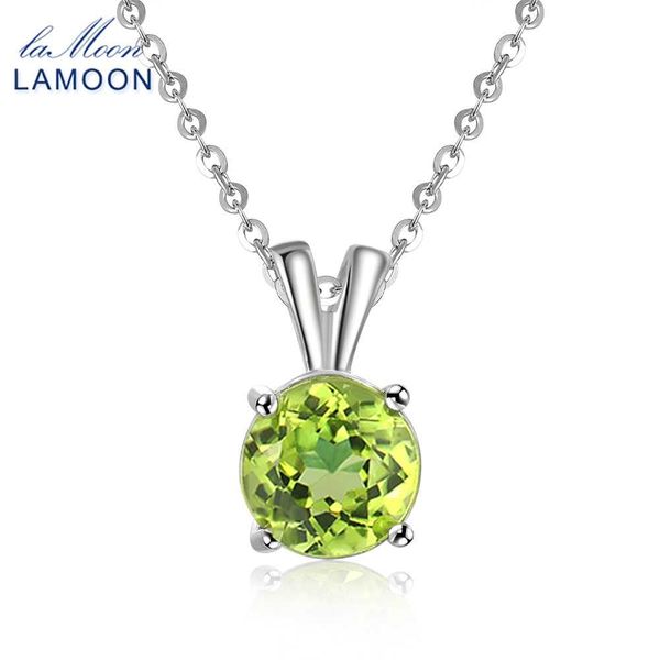 lamoon 8mm natural round cut peridot sterling silver simple pandent chain necklace women jewelry s925 lmni057
lamoon 8mm natural round cut peridot sterling silver simple pandent chain necklace women jewelry s925 lmni057