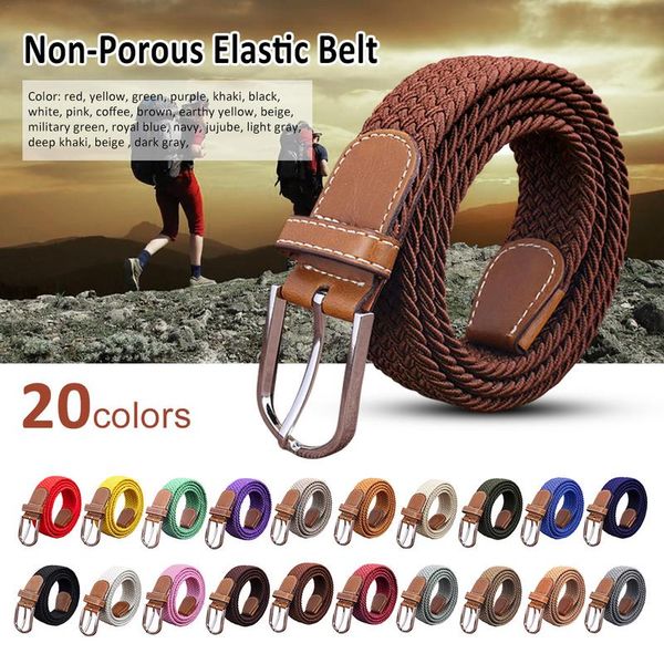casual belt woven non-porous metal buckle elastic band for outdoors adult, Black;gray
casual belt woven non-porous metal buckle elastic band for outdoors adult, Black;gray
