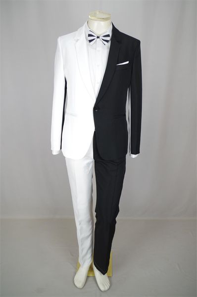 personality men black white stitching suits magician clown performance stage outfits nightclub bar male singer host costume, White;black
personality men black white stitching suits magician clown performance stage outfits nightclub bar male singer host costume, White;black