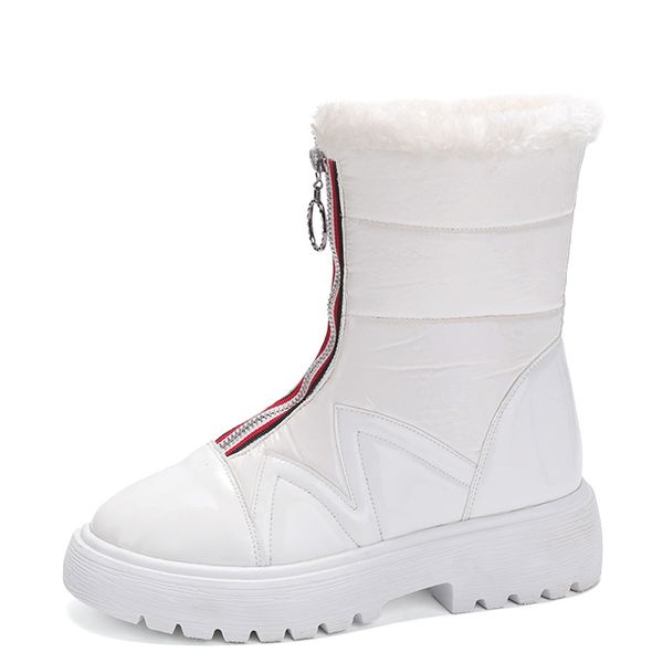 winter boots women's waterproof women's snow boots plush warm shoes white zip boots female, Black
winter boots women's waterproof women's snow boots plush warm shoes white zip boots female, Black