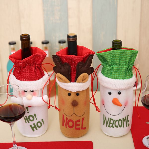 christmas decorations santa claus wine bottle bags snowman christmas gifts champagne holders xmas home dinner party table decors
christmas decorations santa claus wine bottle bags snowman christmas gifts champagne holders xmas home dinner party table decors