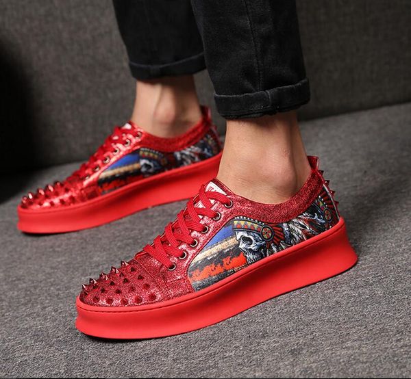 men fashion rivets shoes male luxury metal graffiti sneakers hip hop punk boots street shoes zapatillas hombre, Black
men fashion rivets shoes male luxury metal graffiti sneakers hip hop punk boots street shoes zapatillas hombre, Black