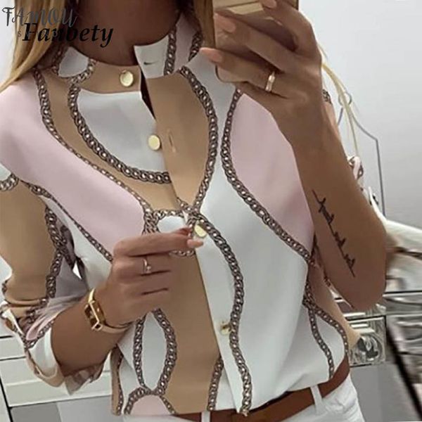 women adjustable sleeve pineapple print button blouse shirts women elegant leisure v neck basic blusas, White
women adjustable sleeve pineapple print button blouse shirts women elegant leisure v neck basic blusas, White