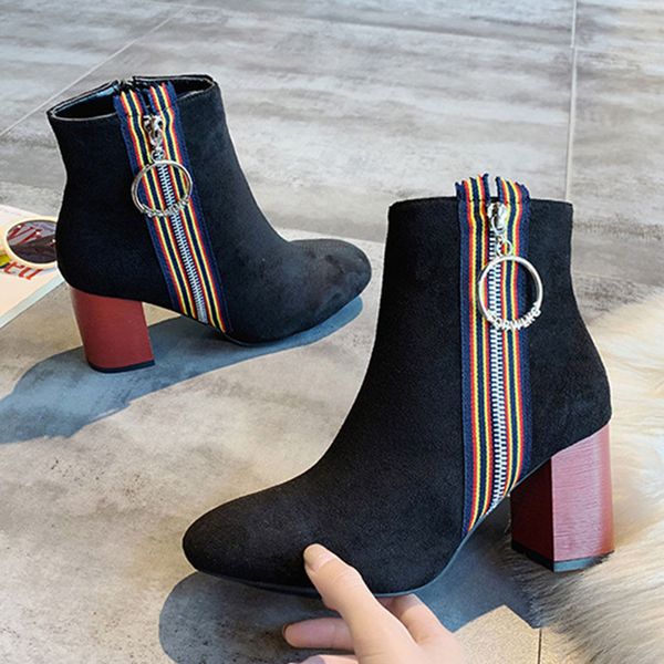 2019 women boots casual low high heels spring shoes woman pointed toe chinese style ankle boots black zapatos mujer t3
2019 women boots casual low high heels spring shoes woman pointed toe chinese style ankle boots black zapatos mujer t3