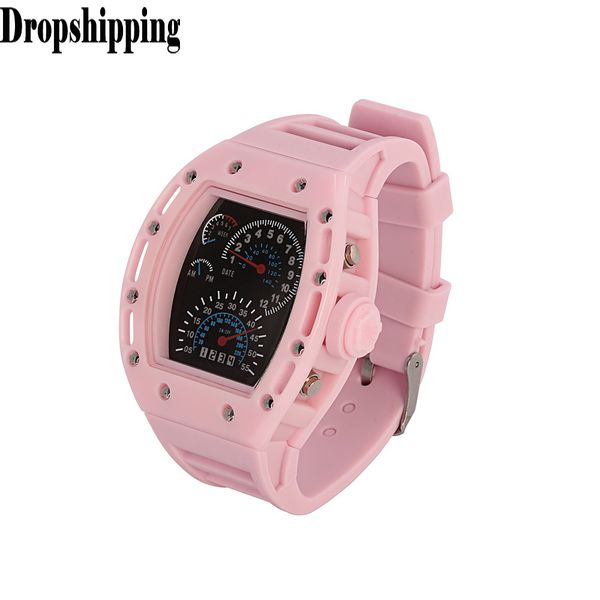 led casual fashion sports car instrument surface men and women watches waterproof mens watches fashion digital watch gifts #zd, Slivery;brown 
led casual fashion sports car instrument surface men and women watches waterproof mens watches fashion digital watch gifts #zd, Slivery;brown