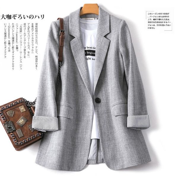 2020 spring and autumn new small suit ladies coat loose shirt skirt black casual autumn comfortable wild work p158, White;black
2020 spring and autumn new small suit ladies coat loose shirt skirt black casual autumn comfortable wild work p158, White;black
