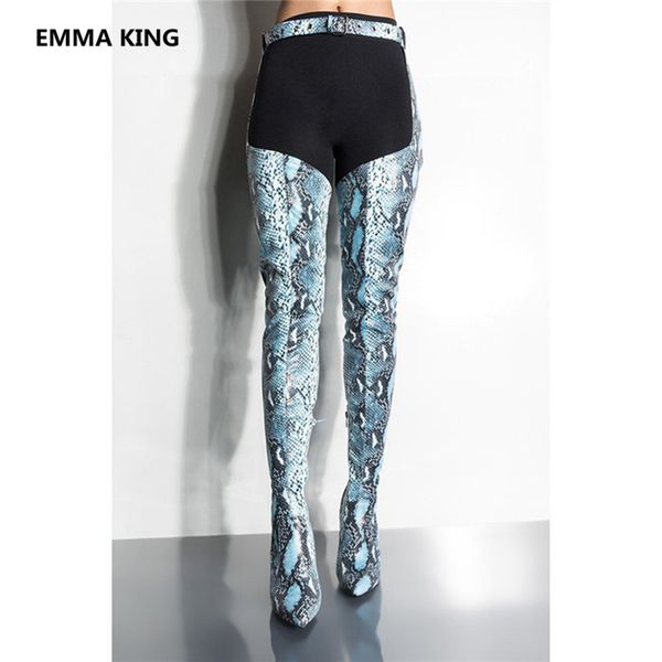 2019 new snake prints women belt over the knee high waist boots pointed toe ladies high heels shoes woman thigh boots, Black
2019 new snake prints women belt over the knee high waist boots pointed toe ladies high heels shoes woman thigh boots, Black