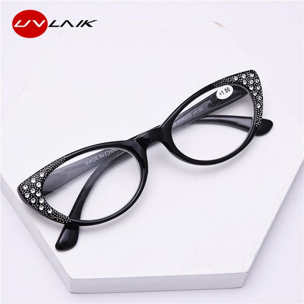 uvlaik cat eye reading glasses women diamond presbyopic optical eyeglasses hyperopia spectacles ladies glasses, White;black
uvlaik cat eye reading glasses women diamond presbyopic optical eyeglasses hyperopia spectacles ladies glasses, White;black