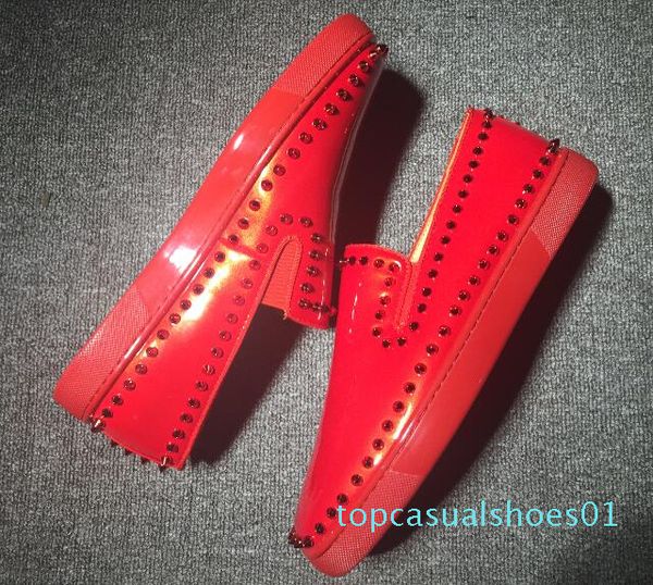 luxury designer red bottom loafers for men women genuine leather slip on platform casual sneakers spikes wedding party flats men 35-46 t01, Black
luxury designer red bottom loafers for men women genuine leather slip on platform casual sneakers spikes wedding party flats men 35-46 t01, Black