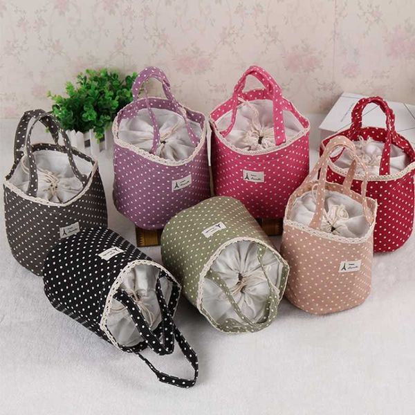 portable lunch bags for women bucket bag dot printing handbag drawstring bag lovely cotton and linen lunch box, Blue;pink
portable lunch bags for women bucket bag dot printing handbag drawstring bag lovely cotton and linen lunch box, Blue;pink