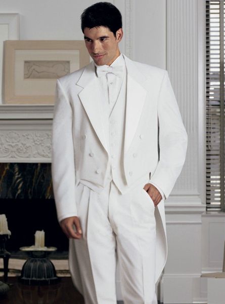 notch lapel white tailcoat new arrival 3 pieces (jacket+pants+tie+vest) fashion terno masculino bespoke latest coat pant style, White;black
notch lapel white tailcoat new arrival 3 pieces (jacket+pants+tie+vest) fashion terno masculino bespoke latest coat pant style, White;black